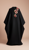 Wool overcoat with sculptural silhouette