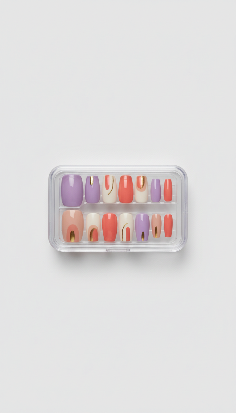 Lavender luxe press-on nail set