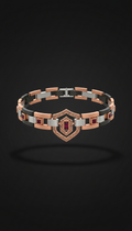 Mixed-metal choker with bold links